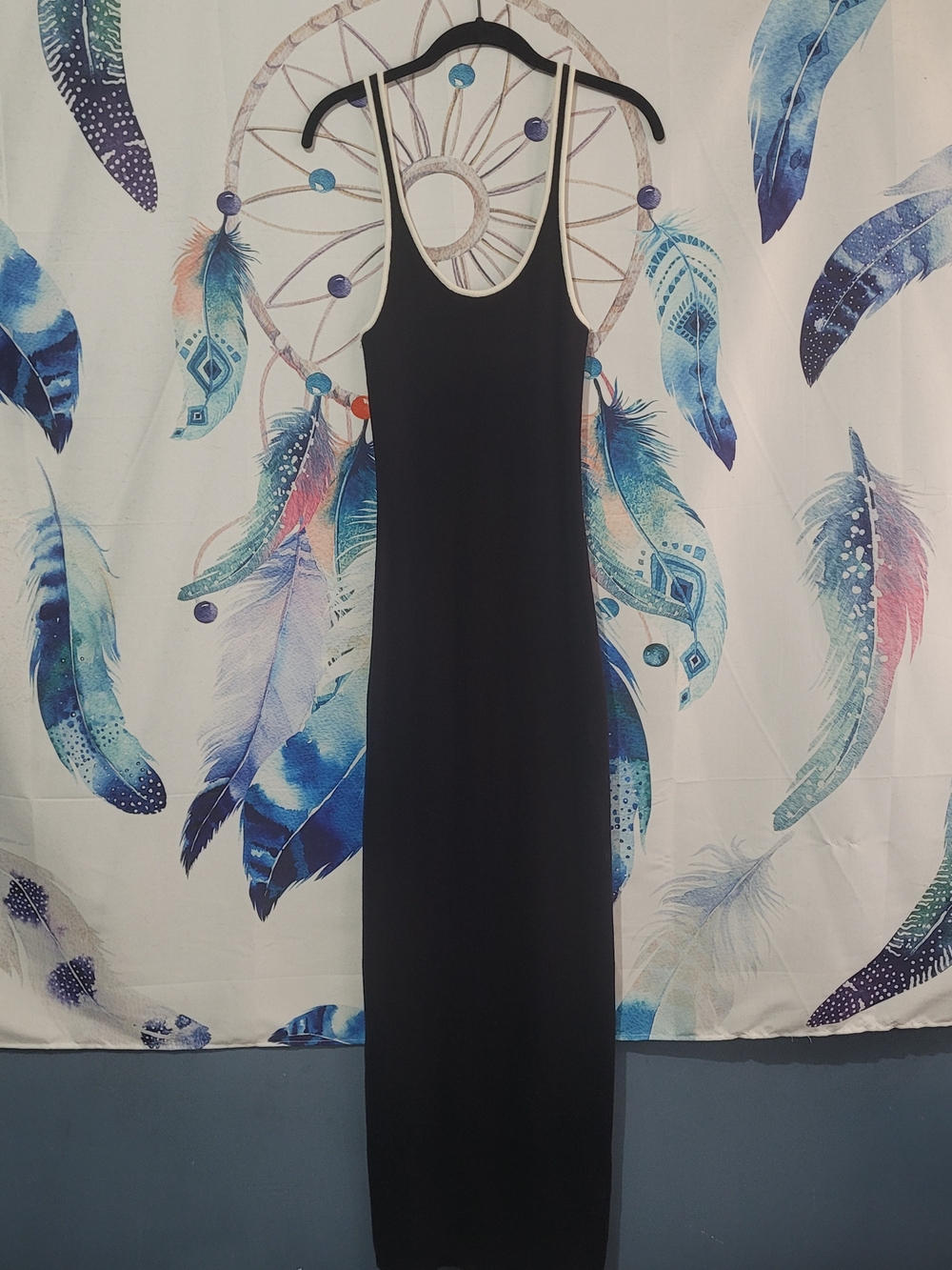 Black Maxi Dress - , Classic Sleek Style